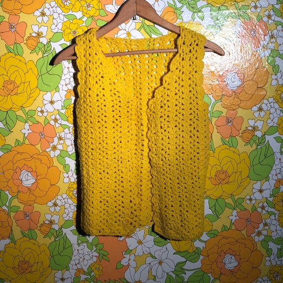 Vintage Jackets & Blazers - Vintage crocheted vest